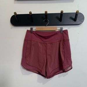 Lululemon pink shorts with pockets